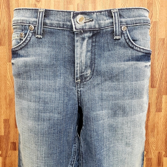 Sz 26 NWTDavid Kahn Lana Frayed Cropped Jeans… - Picture 3 of 9